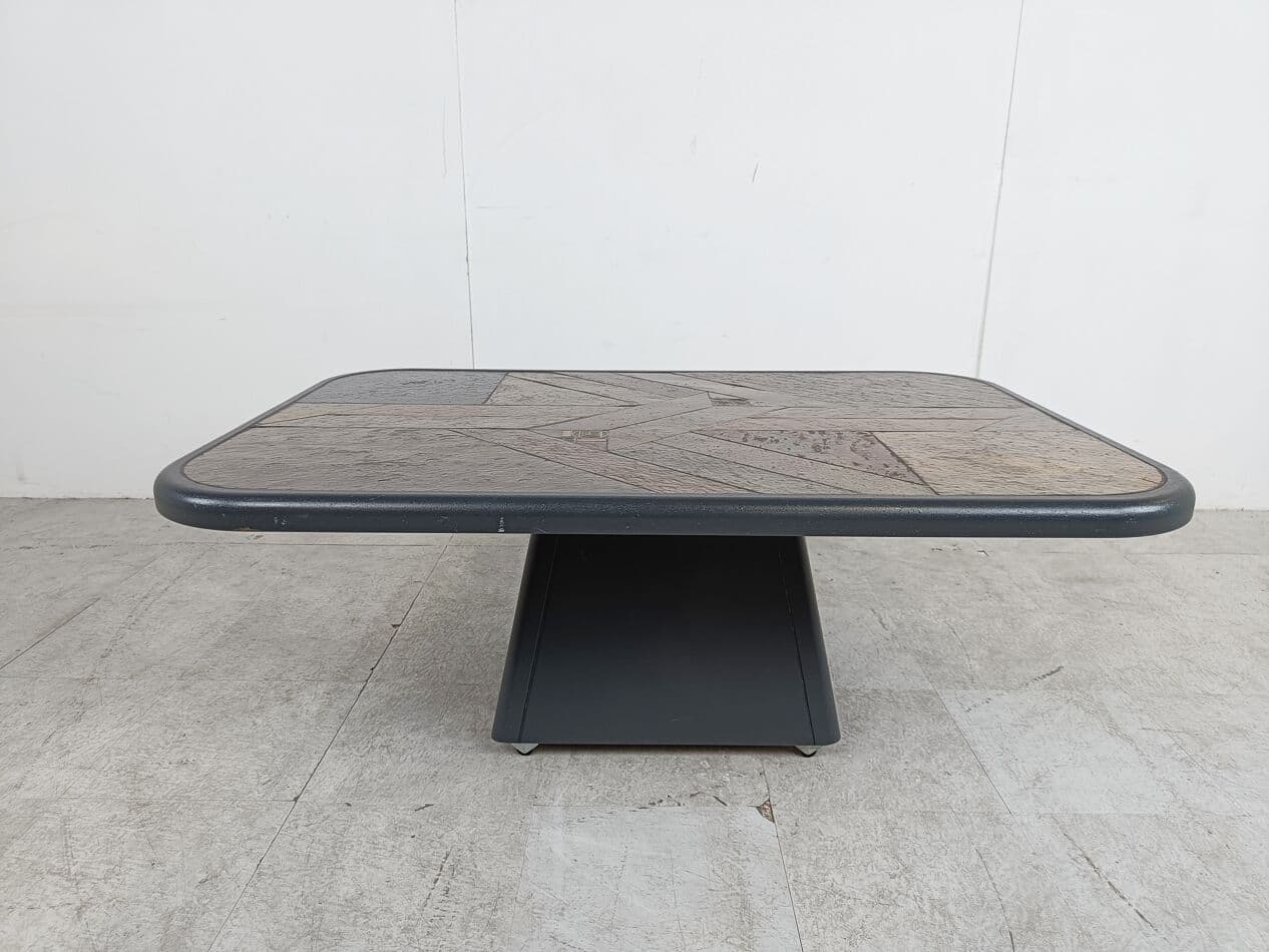 Coffee table, grey stone, Germany, 1980s. - 263364