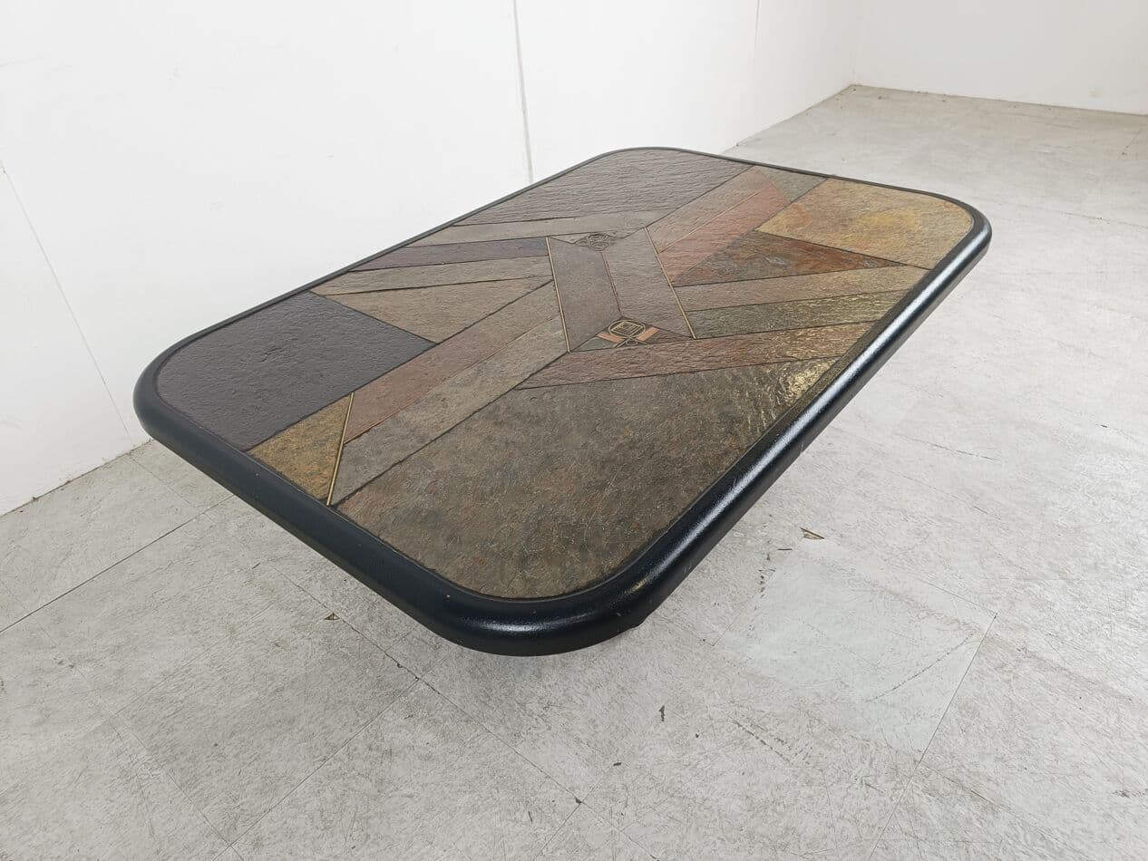 Coffee table, grey stone, Germany, 1980s. - 263369