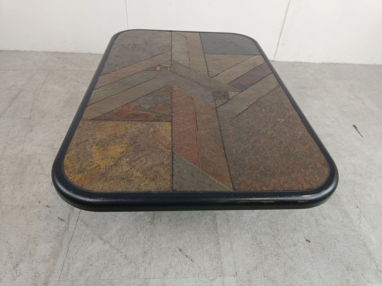 Coffee table, grey stone, Germany, 1980s. - 263372