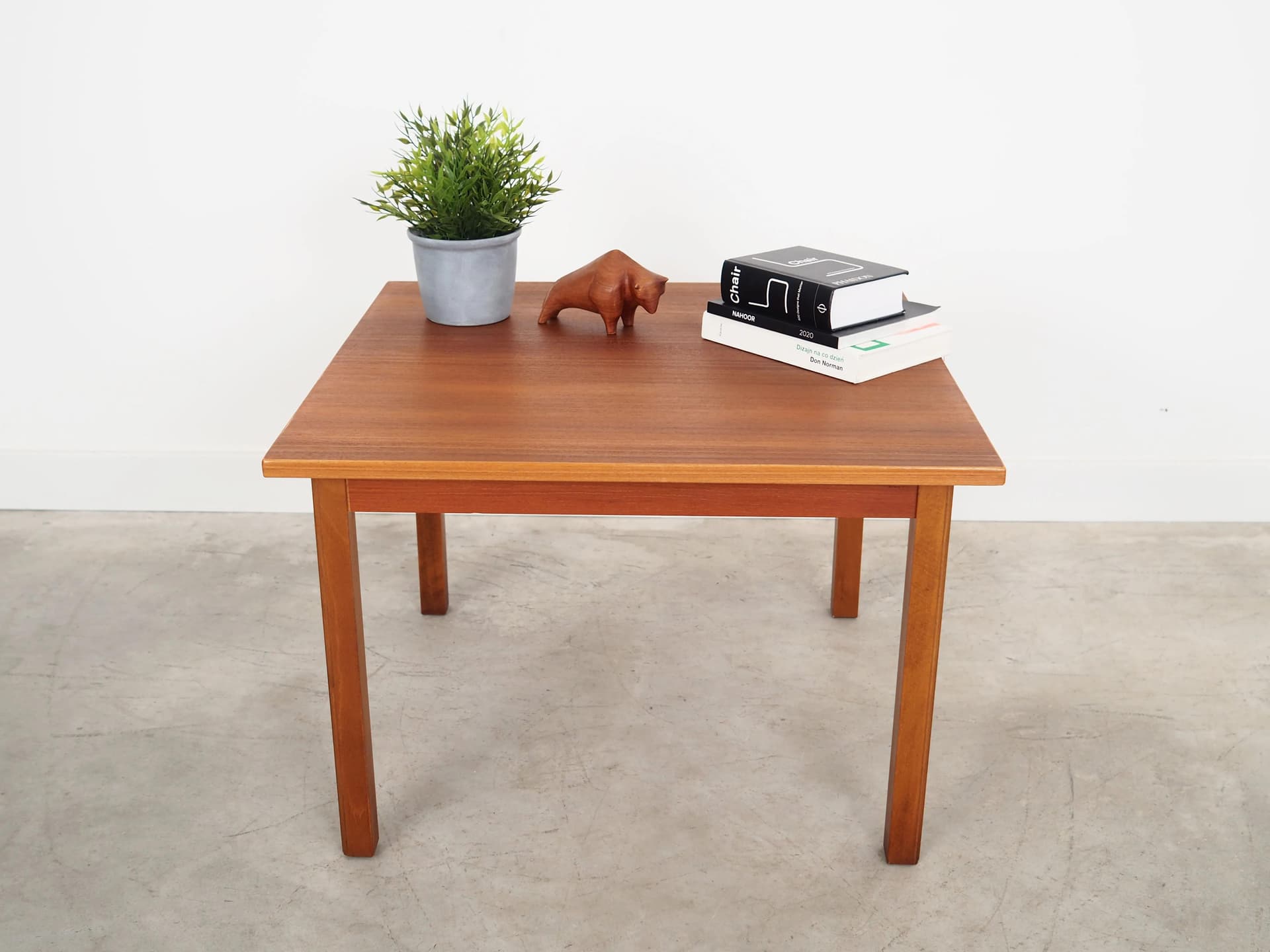 Side table, orange teak, Denmark, 1970s - 20015