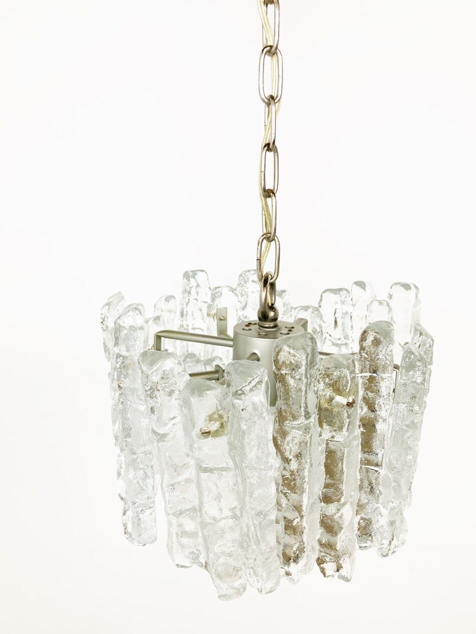 Lampa wisząca Ice Crystal, szkło transparentne, Kalmar, Austria, lata 60. - 263246