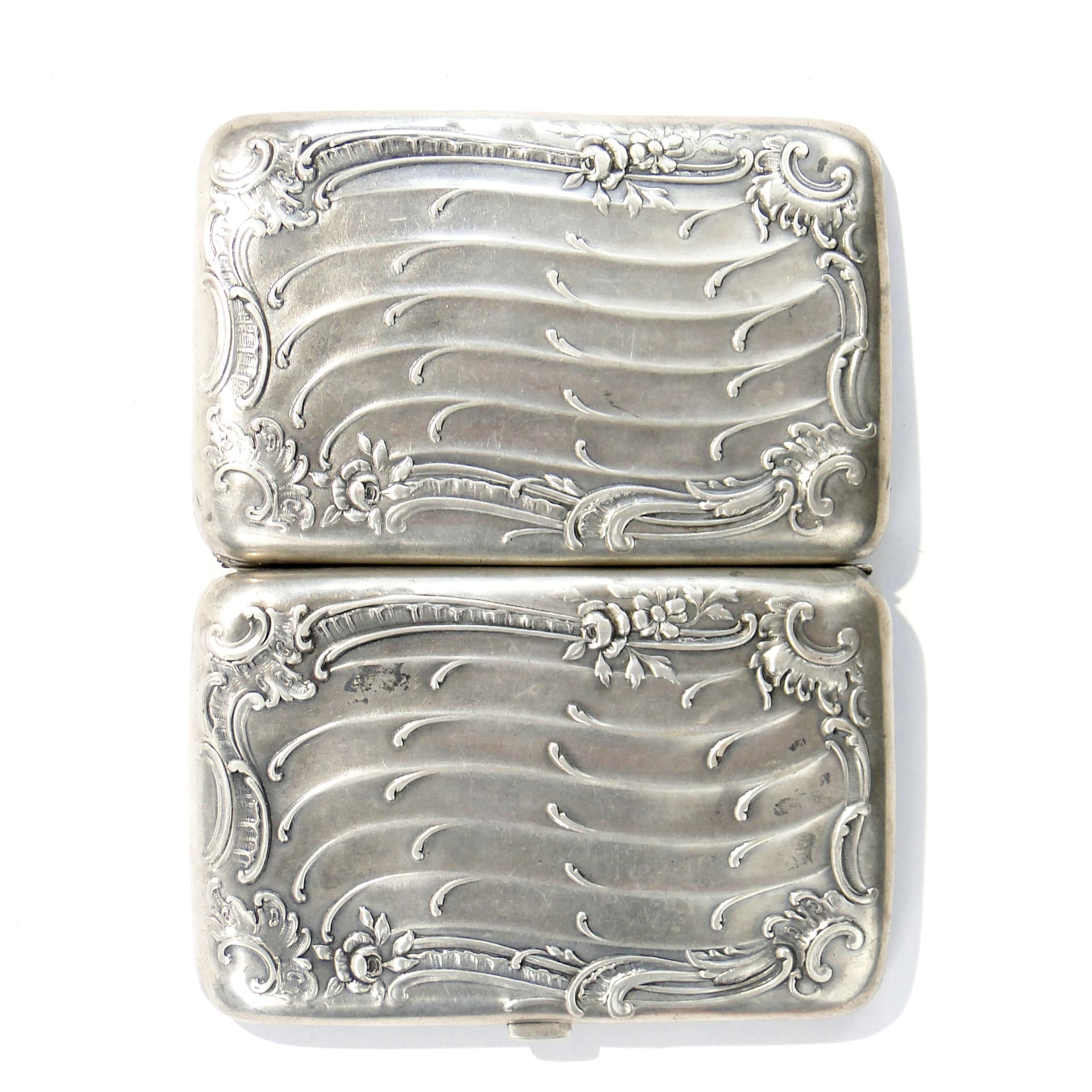 Papierośnica secesyjna, srebro, Austria, początek XX w. - 262772