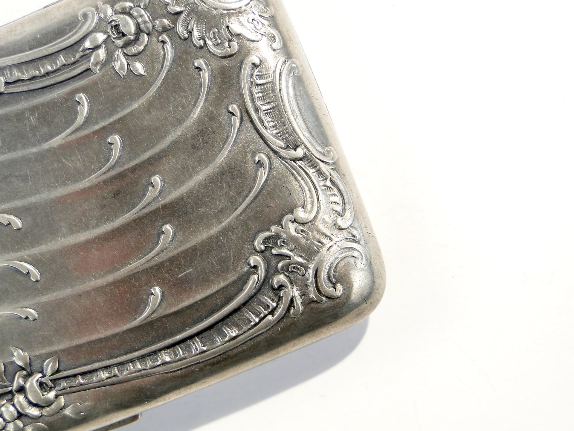 Papierośnica secesyjna, srebro, Austria, początek XX w. - 262779