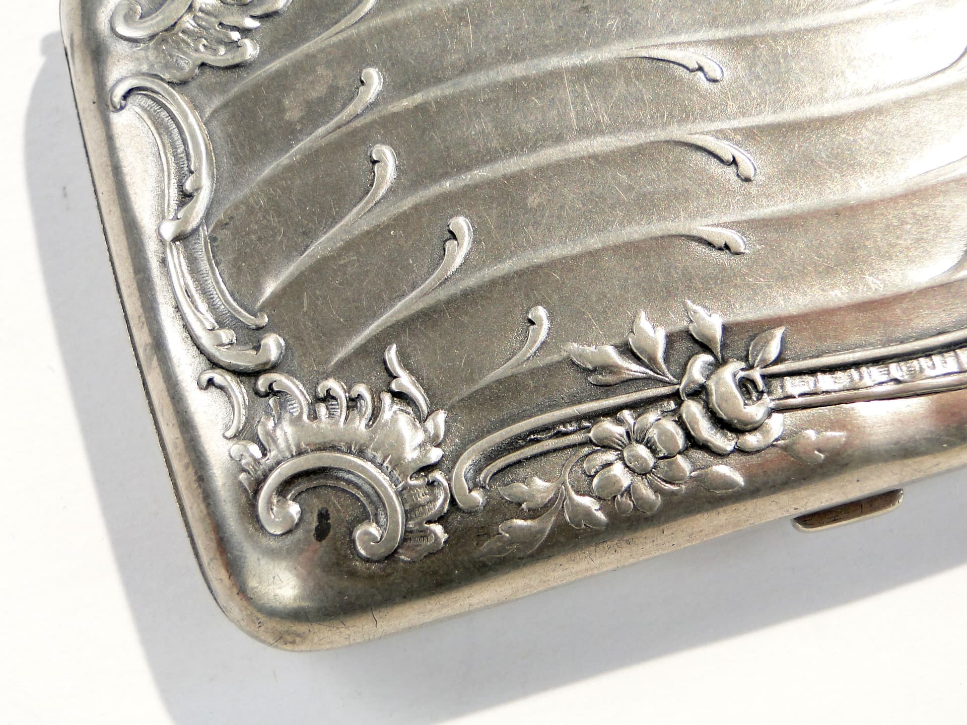 Papierośnica secesyjna, srebro, Austria, początek XX w. - 262780