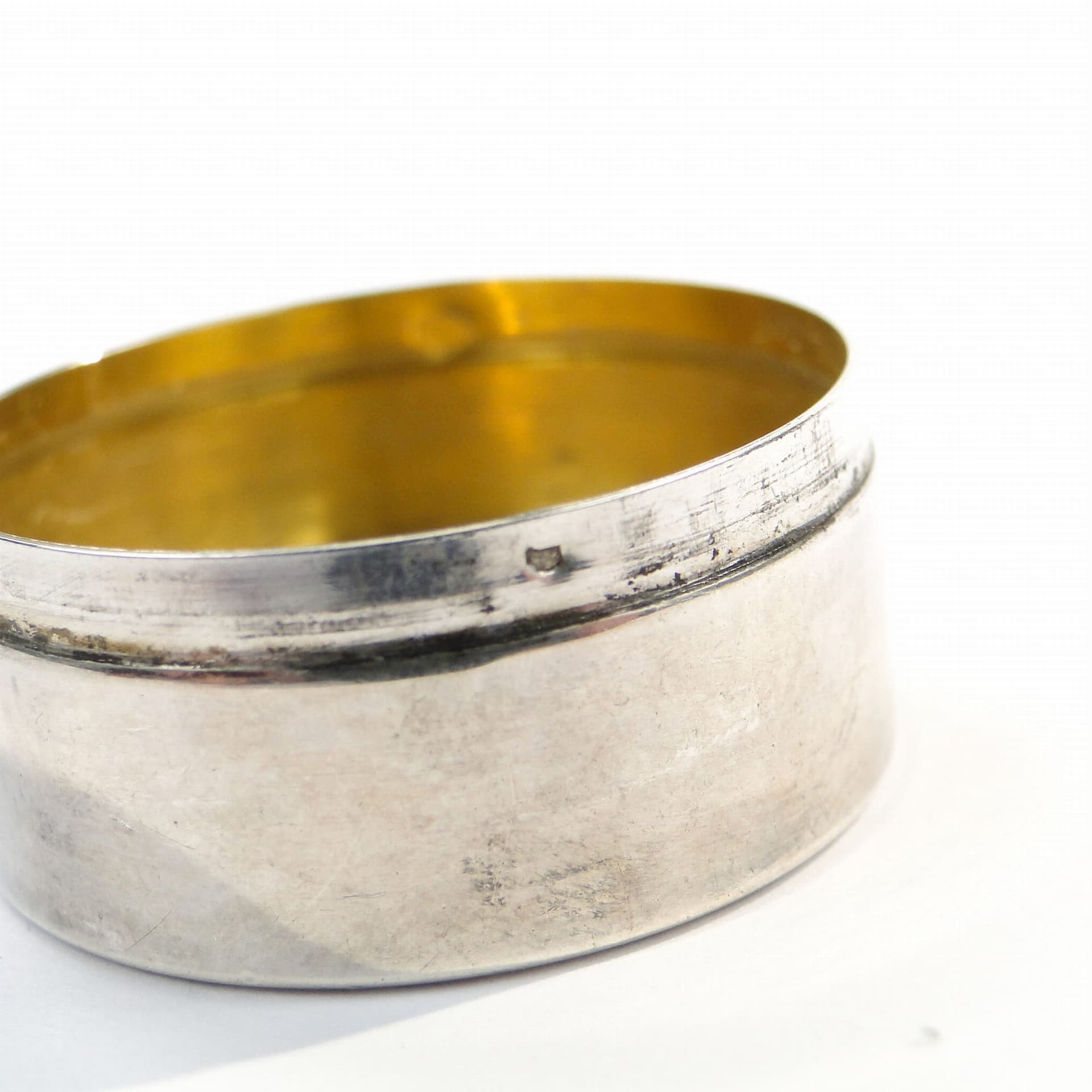 Tabakiera okrągła srebro 830S Ø3,4x1,9 cm srebrna, Art Deco, Szwecja - 262781