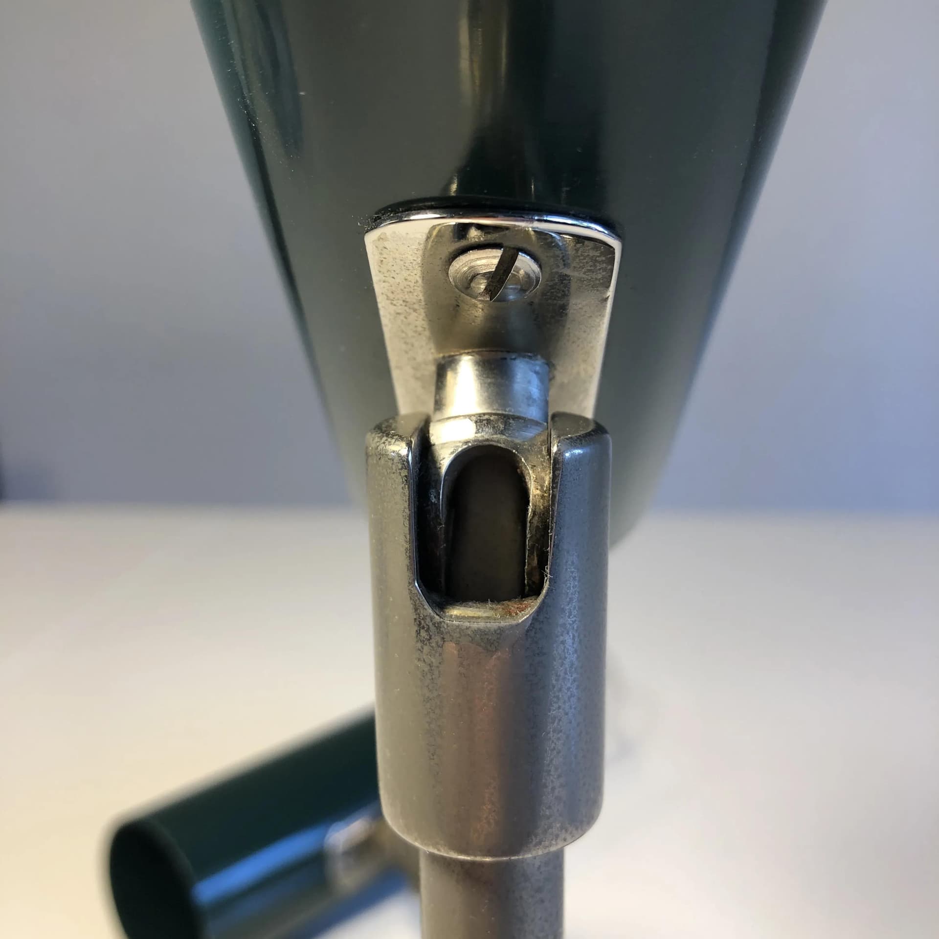 Para kinkietów, butelkowa zieleń, metal stal złoty, Niemcy, lata 70. - 20062