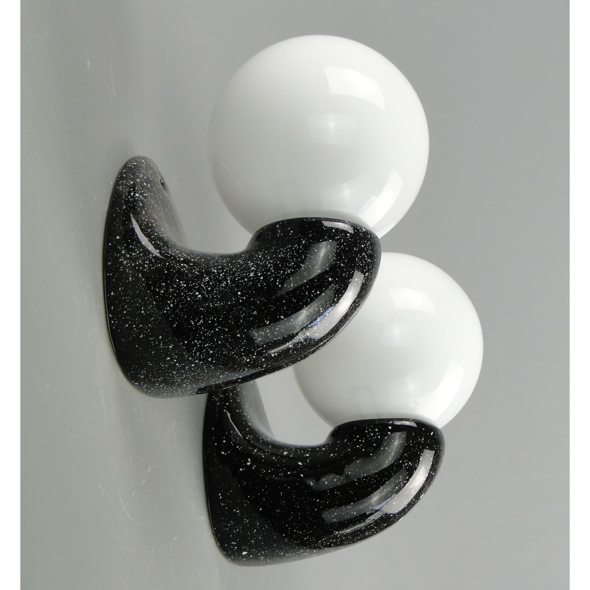 Kinkiet Space Age, ceramika czarna, Polska, lata 70. - 2062