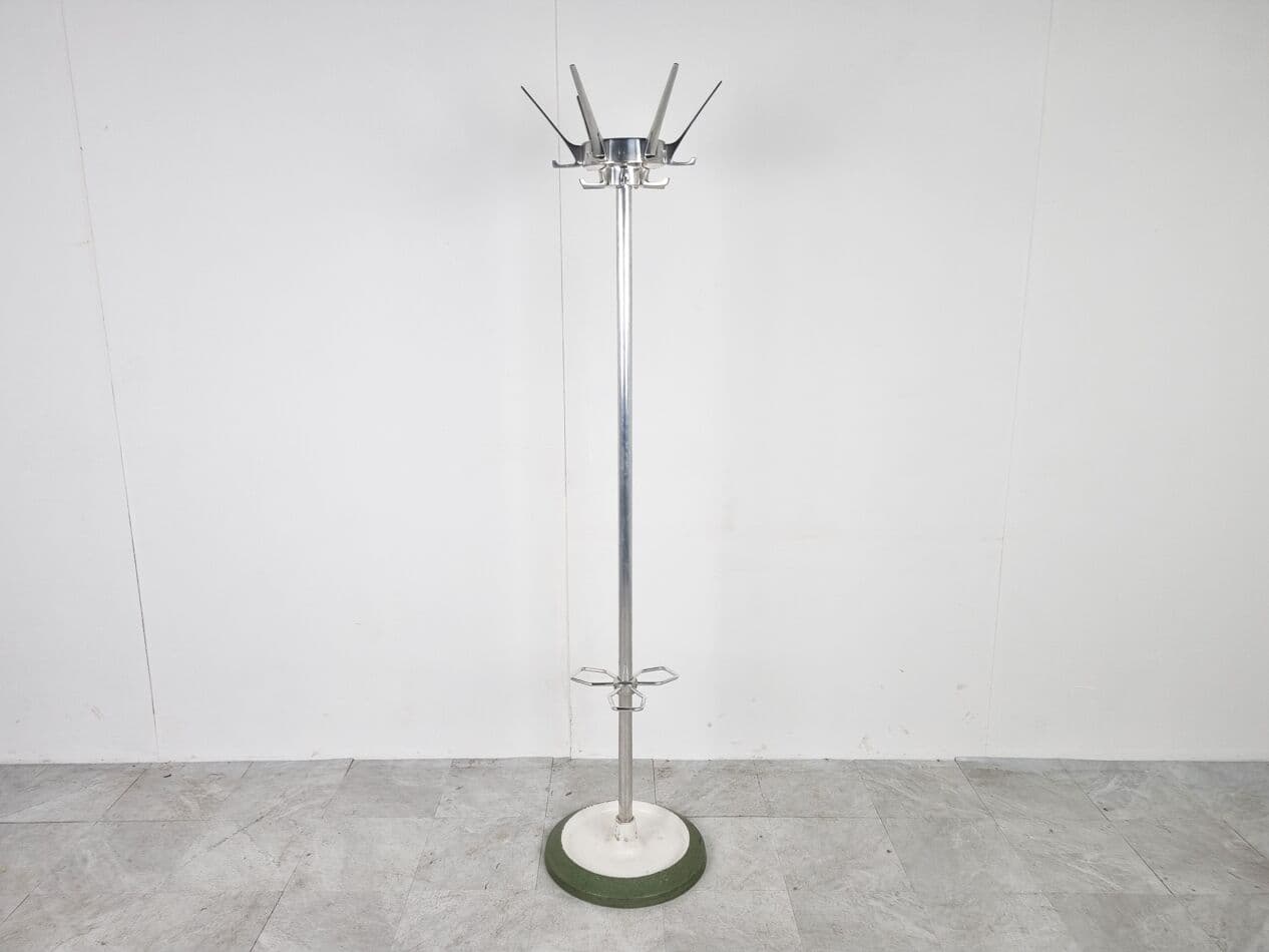 Wieszak stojący, szary, metal, lata 60. - 262837