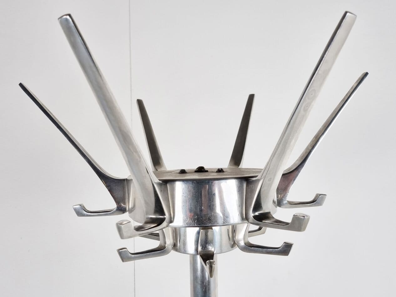 Wieszak stojący, szary, metal, lata 60. - 262832