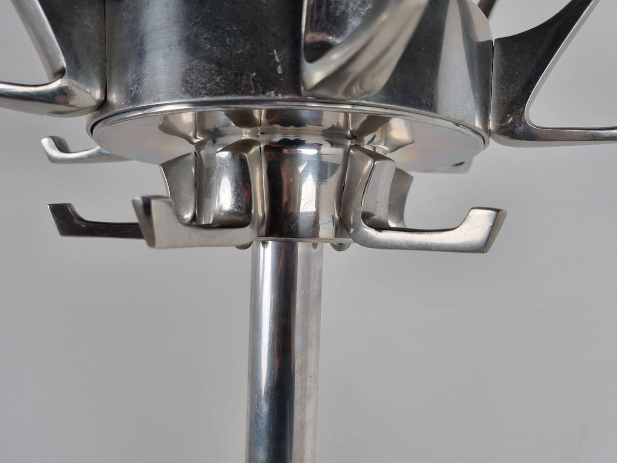 Wieszak stojący, szary, metal, lata 60. - 262833