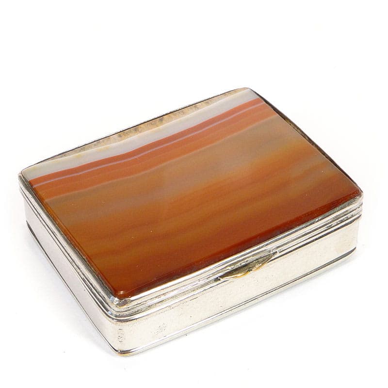 Pigularz, onyks multicolor, mosiądz bielony, Austria, XIX wiek - 262792