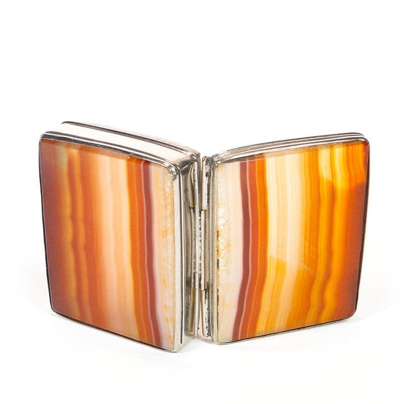 Pigularz, onyks multicolor, mosiądz bielony, Austria, XIX wiek - 262796