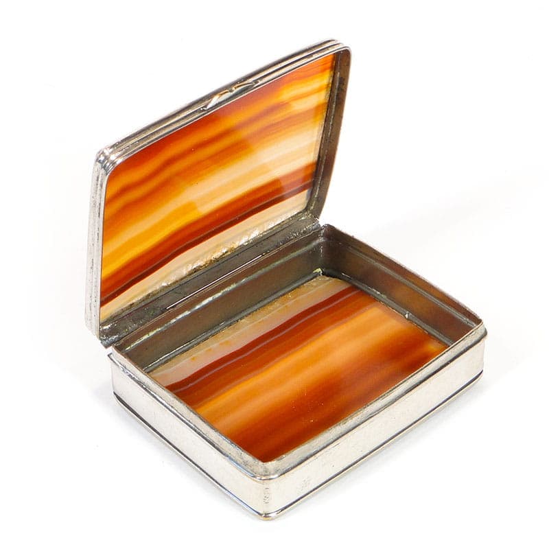 Pigularz, onyks multicolor, mosiądz bielony, Austria, XIX wiek - 262791