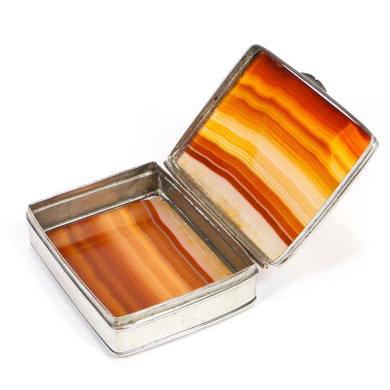 Pigularz, onyks multicolor, mosiądz bielony, Austria, XIX wiek - 262790