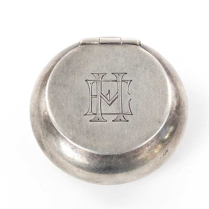 Tabakiera Art Deco, srebro, Szwecja, lata 20.