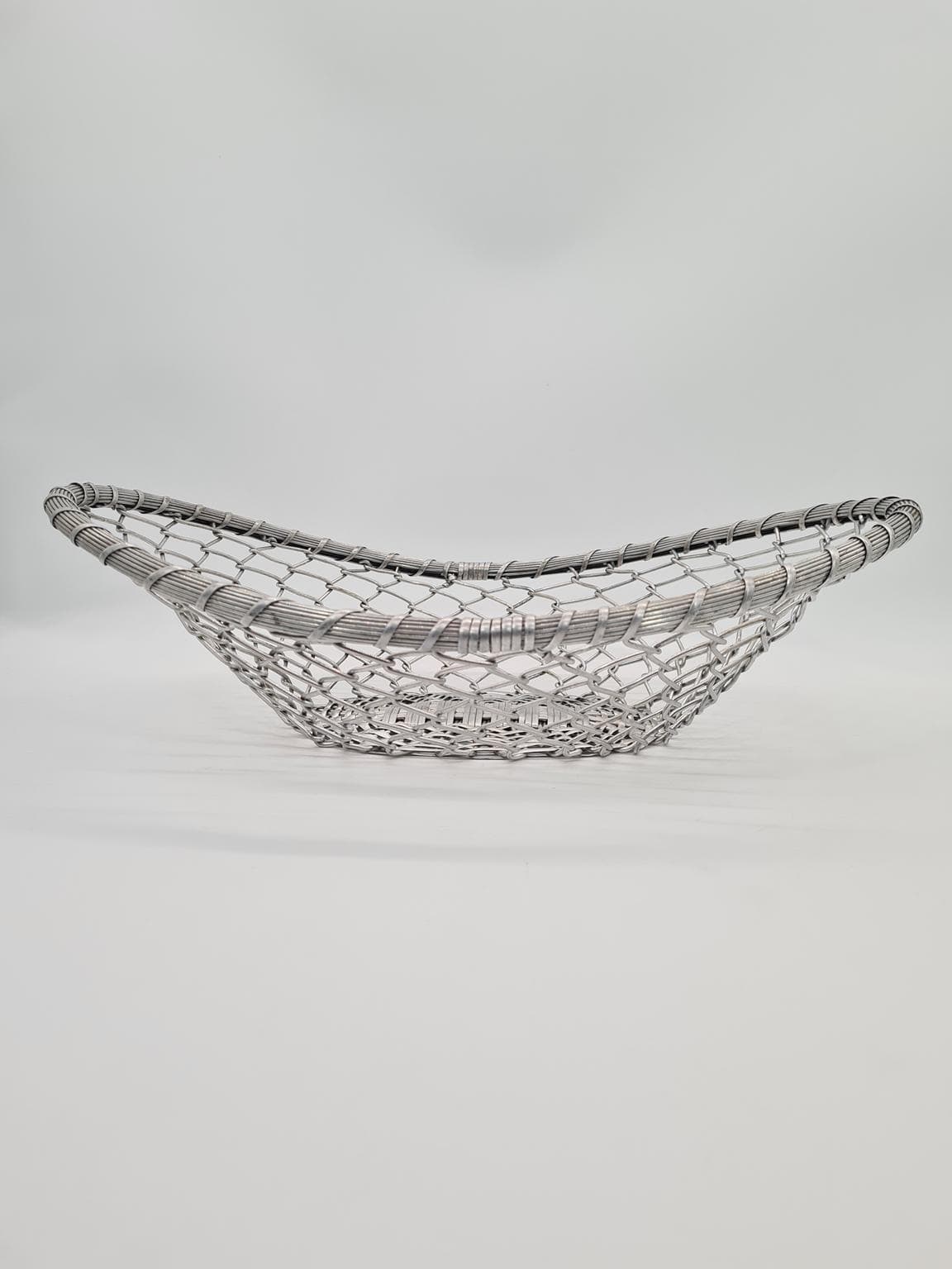 Kosz na owoce, srebrny, aluminium, Francja, lata 60. - 270612