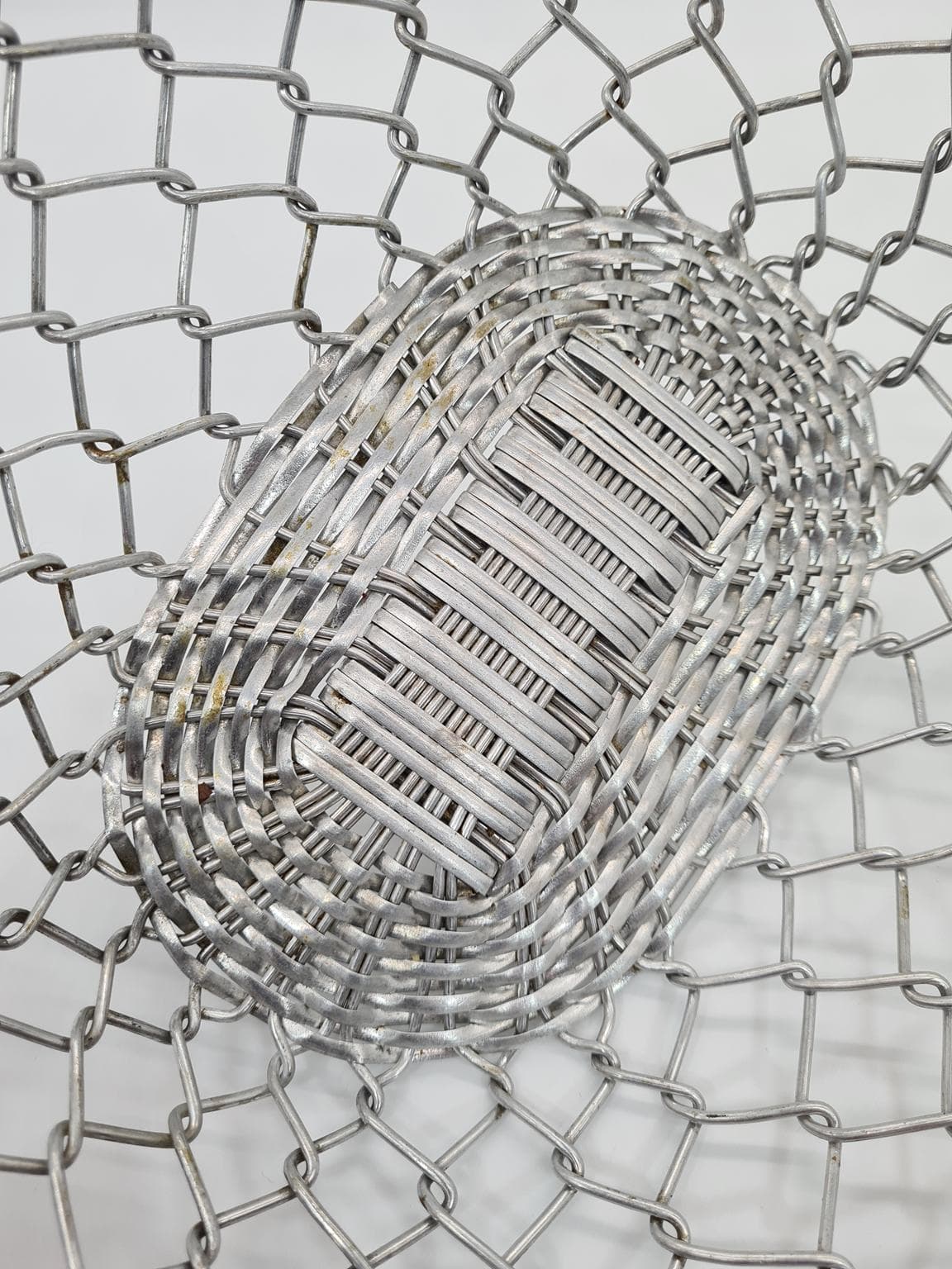 Kosz na owoce, srebrny, aluminium, Francja, lata 60. - 270620