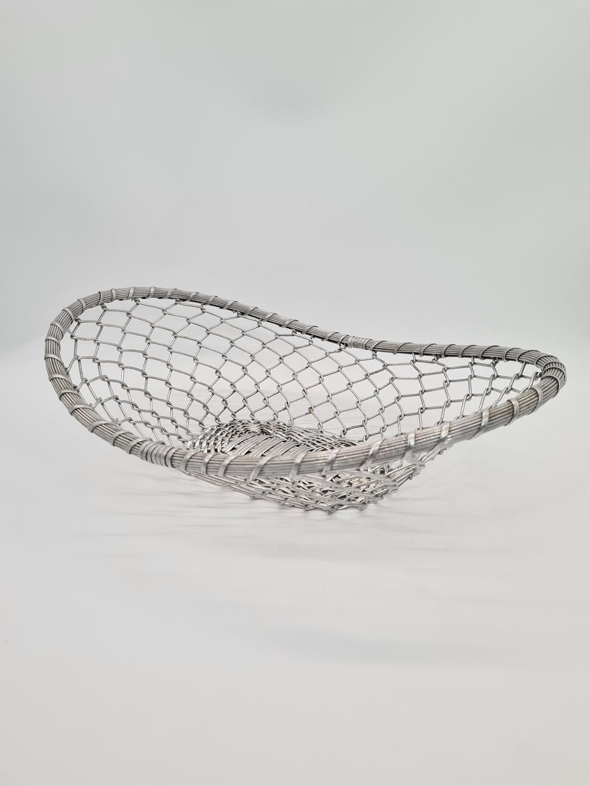 Kosz na owoce, srebrny, aluminium, Francja, lata 60. - 270614