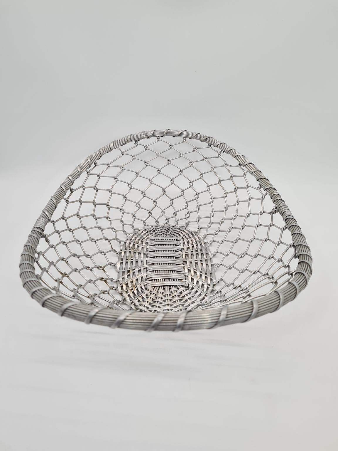 Kosz na owoce, srebrny, aluminium, Francja, lata 60. - 270616