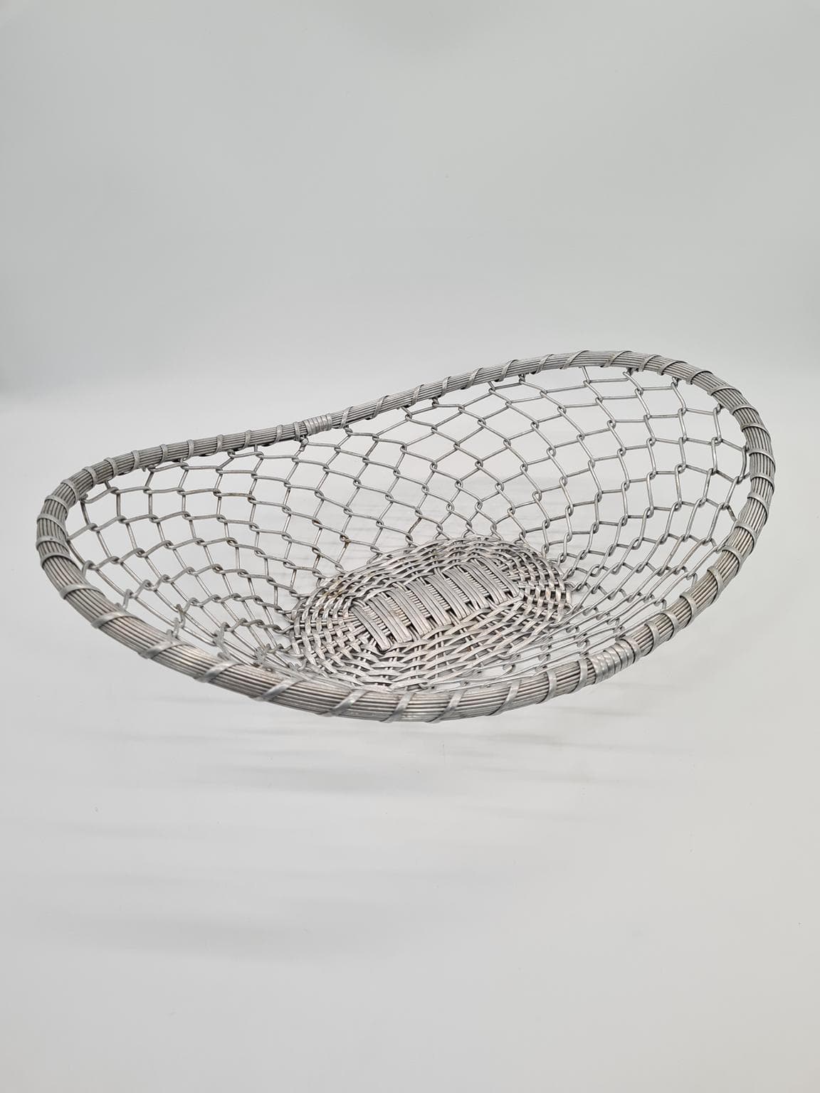 Kosz na owoce, srebrny, aluminium, Francja, lata 60. - 270618