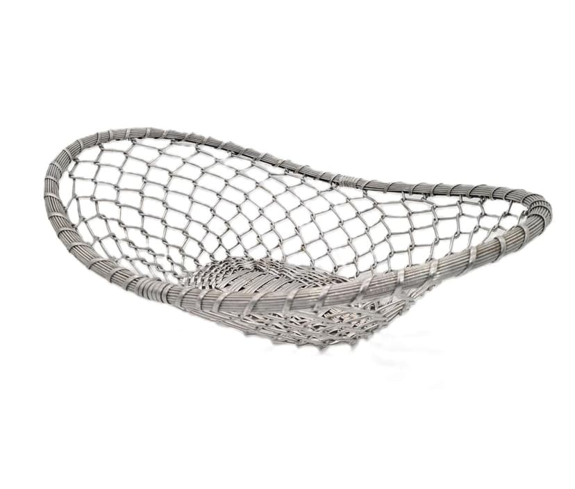 Kosz na owoce, srebrny, aluminium, Francja, lata 60.