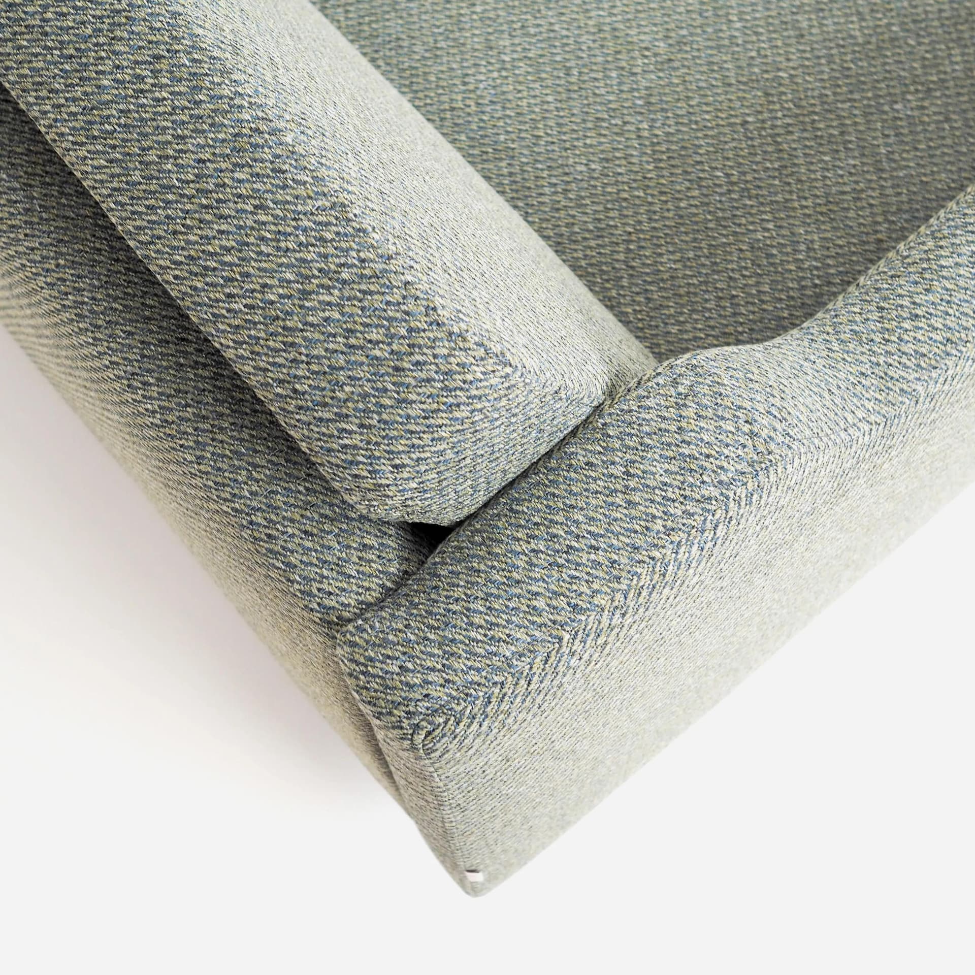 Sofa BODO, zielony melanż, tkanina, drewno, Polska, lata 90. - 19993