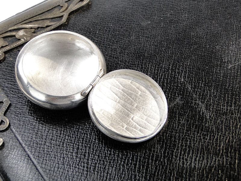 Tabakiera Art Deco, srebrna, mosiądz, Austria, lata 20. - 271936