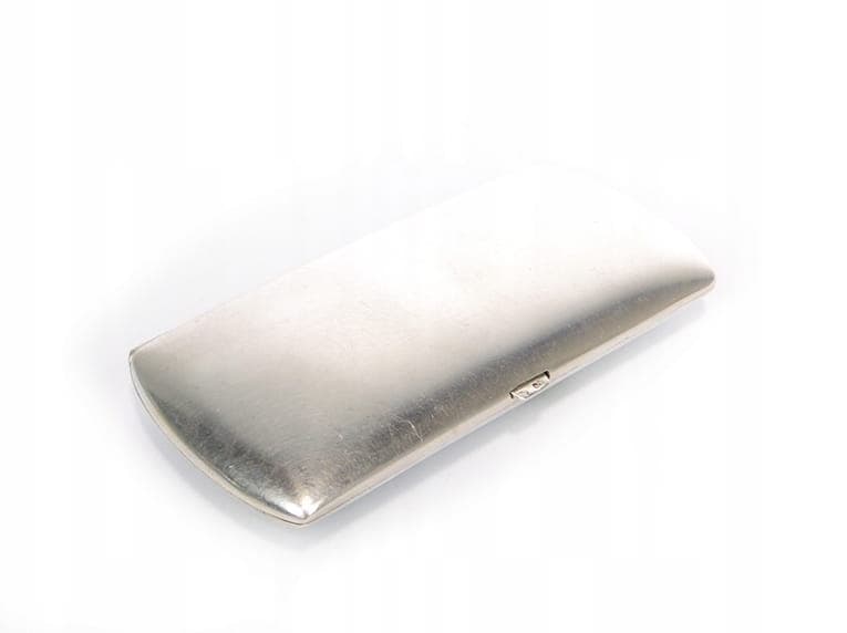 Papierośnica damska, emalia biała, srebro, Austria, XIX w. - 272871