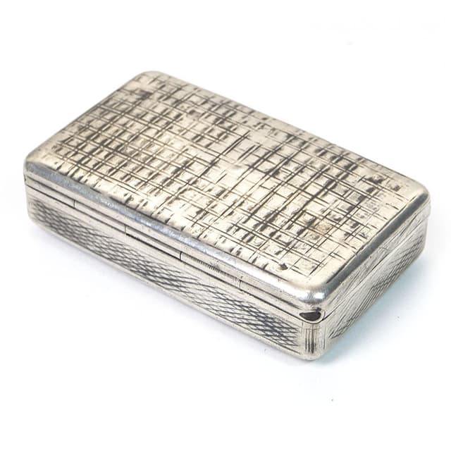 Tabakiera, srebro, Rosja, XIX w. - WYMIARY