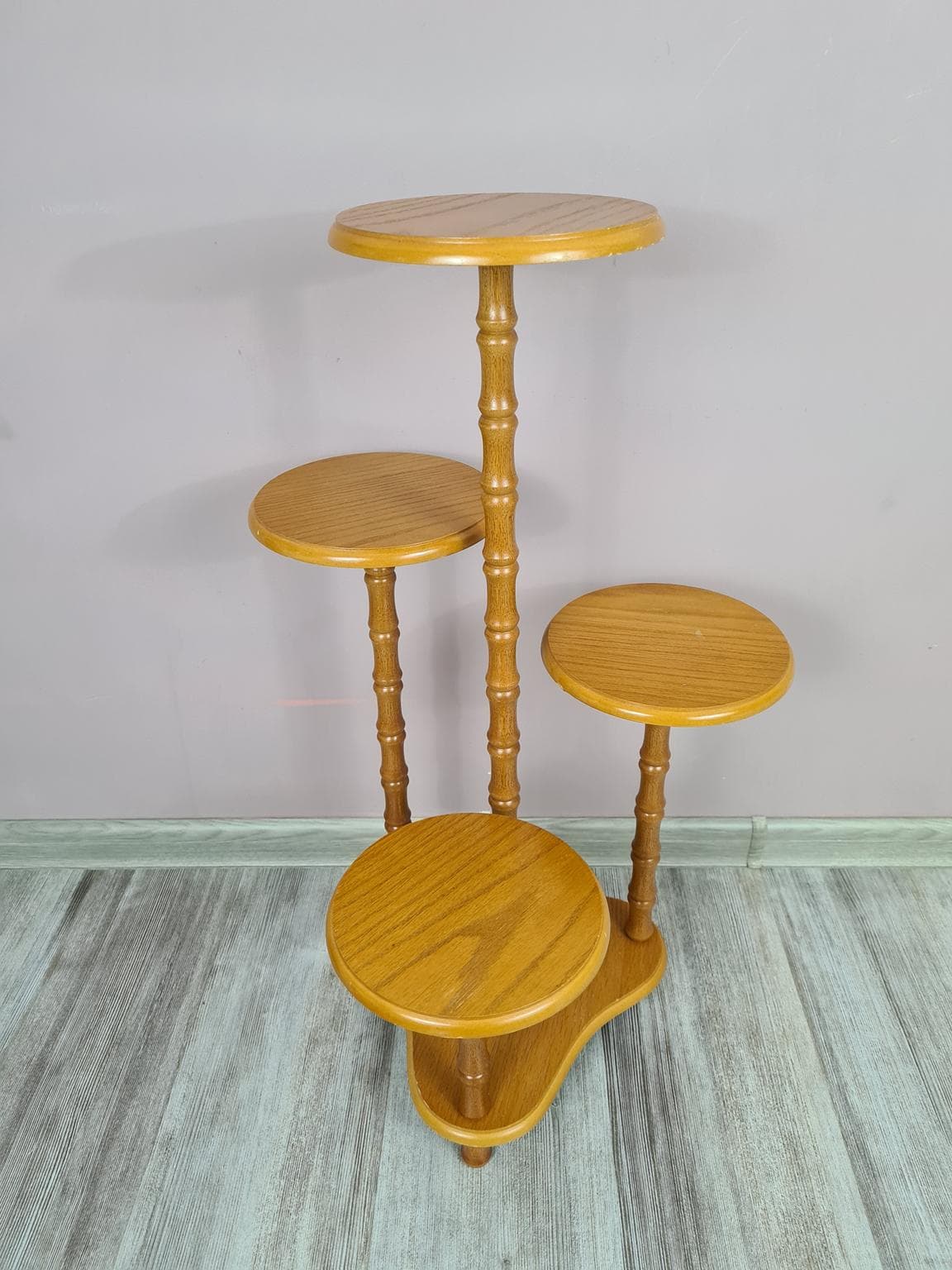 Plant Stand, brown wood, Europe, 1970s - 273639