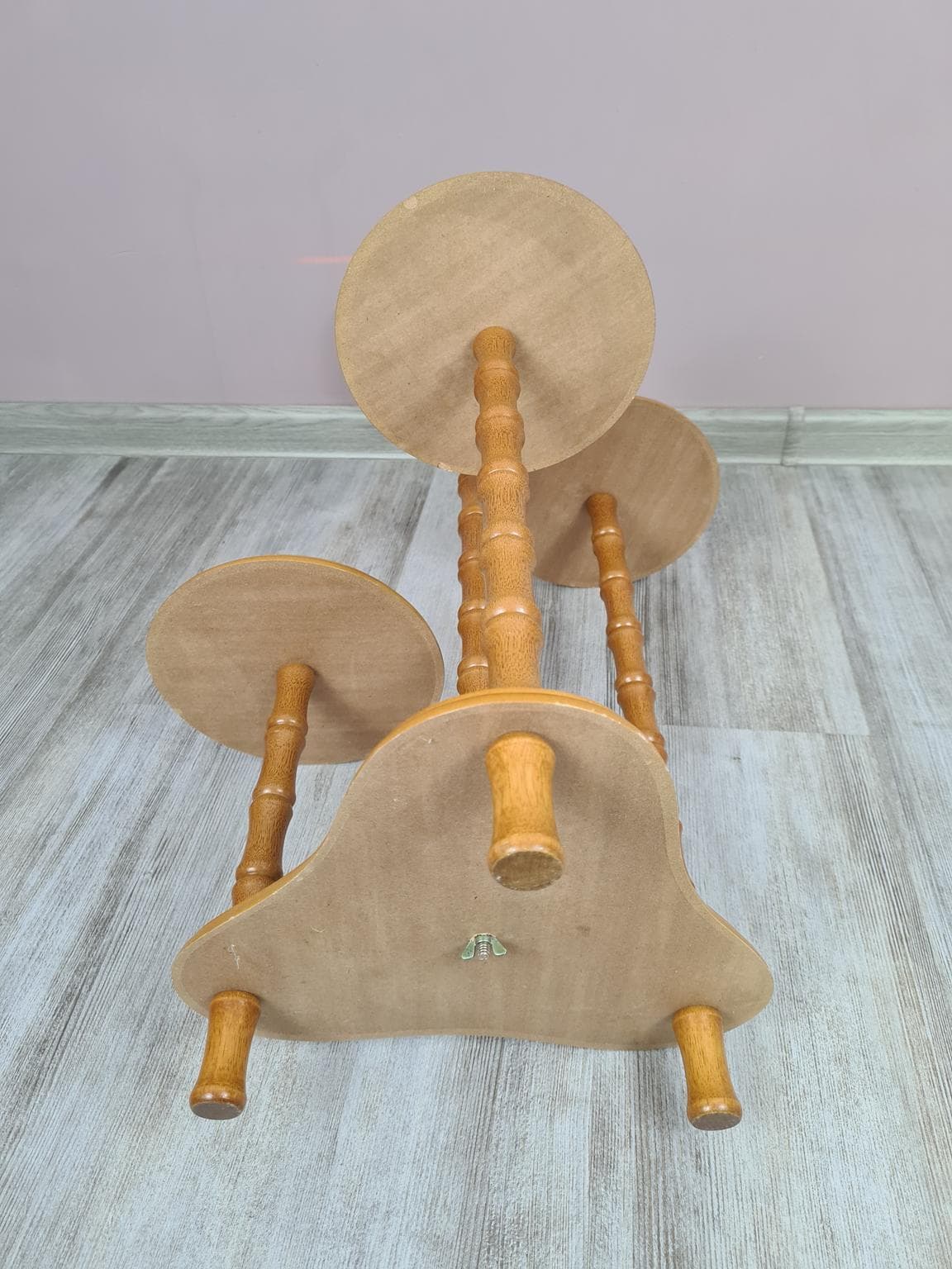 Plant Stand, brown wood, Europe, 1970s - 273635