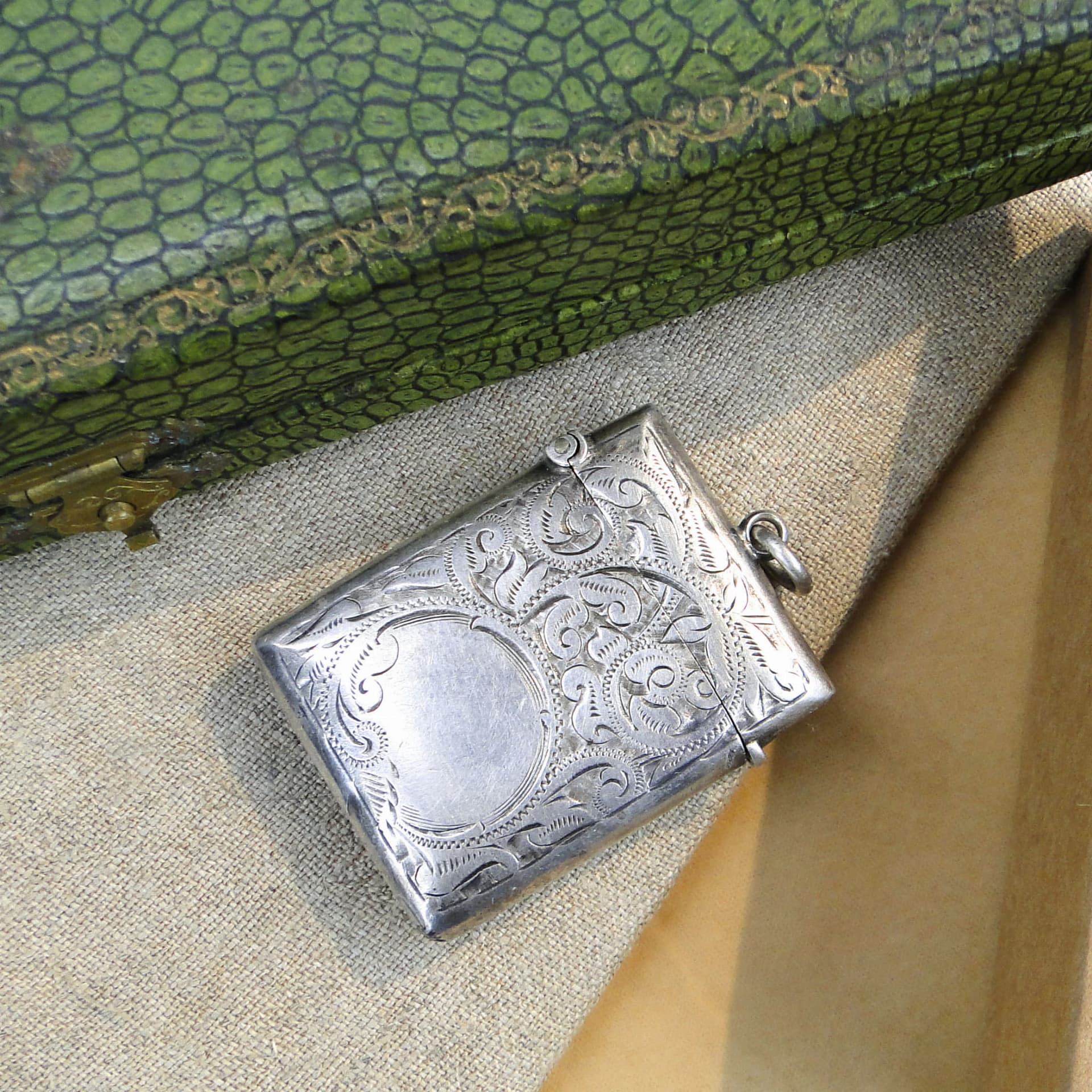 Etui na zapałki, srebro, Wielka Brytania, początek XX w. - 273821