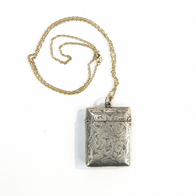 Etui na zapałki, srebro, Wielka Brytania, początek XX w. - WYMIARY