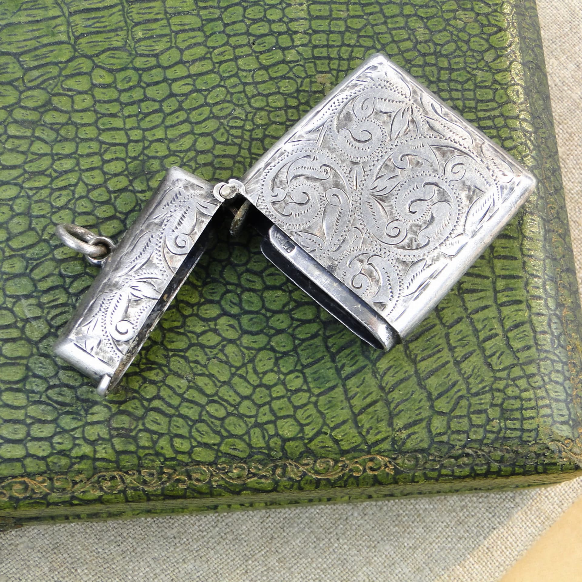 Etui na zapałki, srebro, Wielka Brytania, początek XX w. - 273825