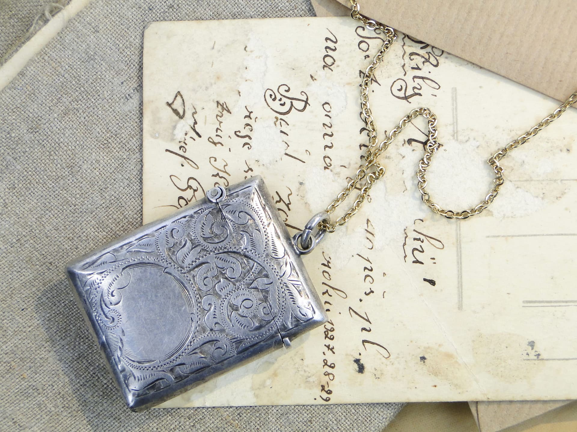 Etui na zapałki, srebro, Wielka Brytania, początek XX w. - 273826