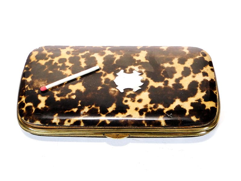 Etui na cygaretki, brązowy, Austria, XIX wiek - 273845