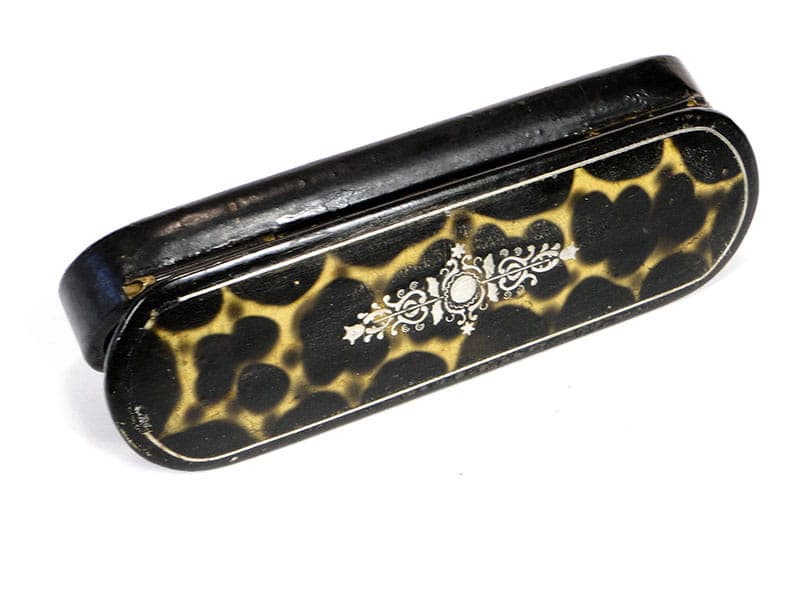 Etui dekoracyjne Biedermeier, czarne, Austria, XIX wiek - 273855