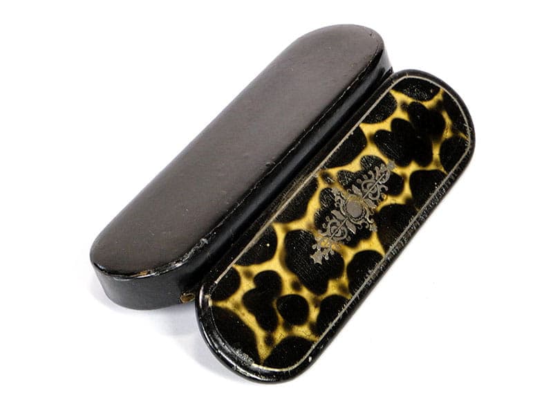 Etui dekoracyjne Biedermeier, czarne, Austria, XIX wiek - 273854