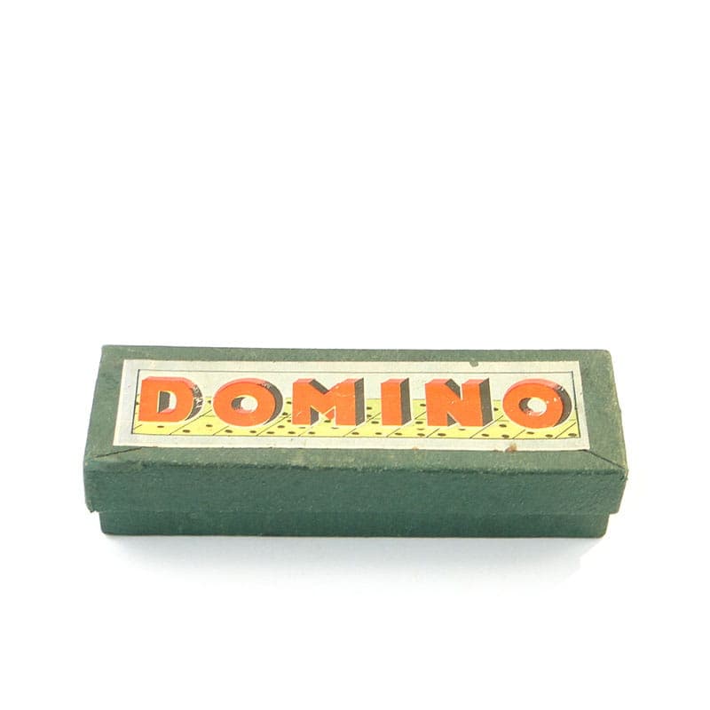 Komplet domino, czarny, drewno, Polska, lata 50. - 273893