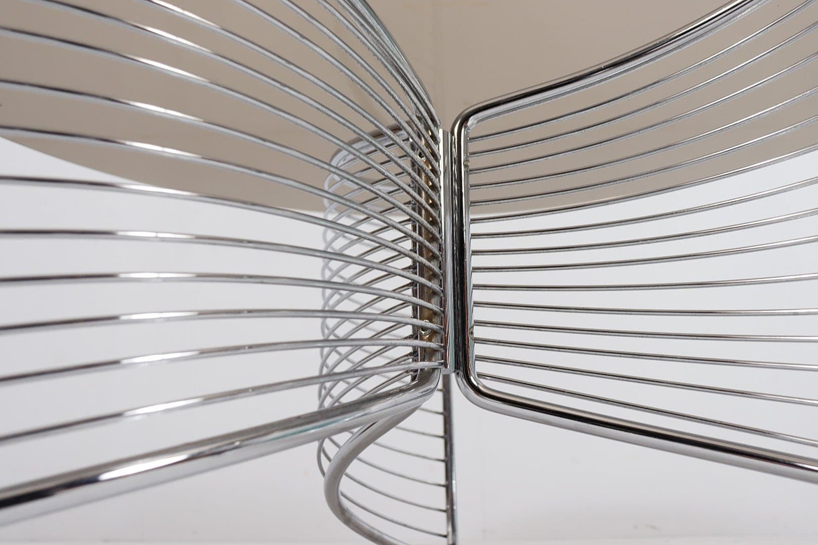 Stolik kawowy Space Age, szkło przydymione, chrom, Niemcy, lata 70. - 276449