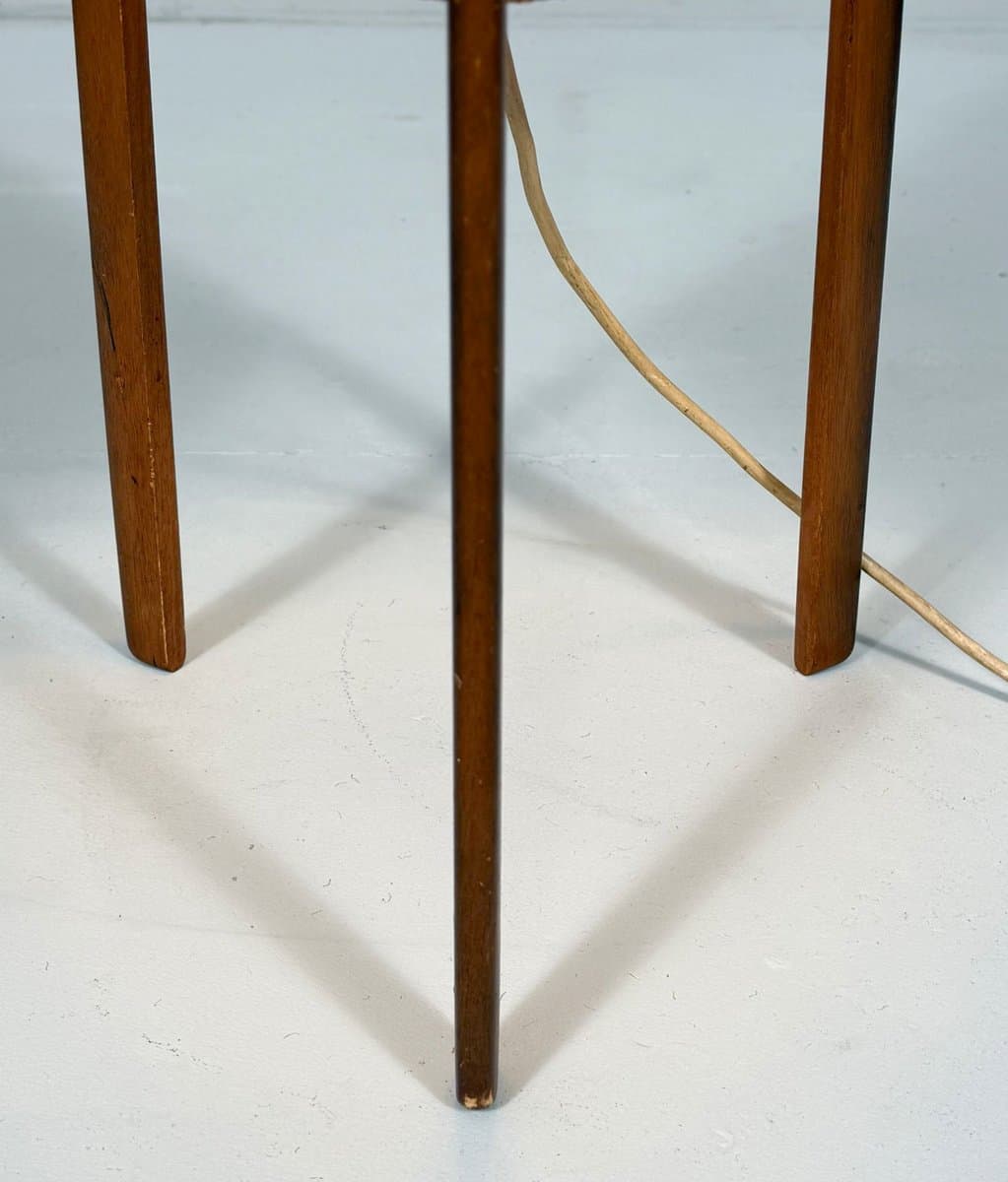 Lampa podłogowa, beżowy, sizal teak, Szwajcaria, lata 60. - 276384