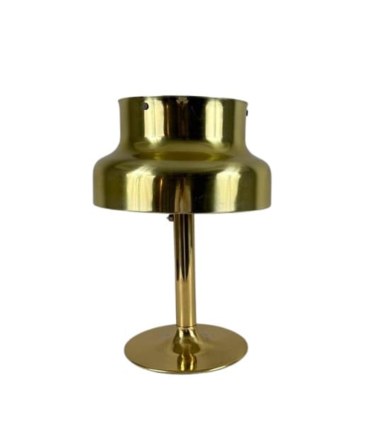 Lampa stołowa Bumling, mosiądz złoty, proj. A. Pehrson, Atelje Lyktan, Szwecja, lata 70.