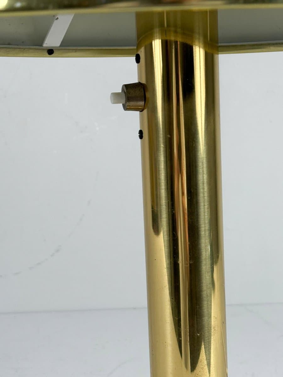 Lampa stołowa Bumling, mosiądz złoty, proj. A. Pehrson, Atelje Lyktan, Szwecja, lata 70. - 276306