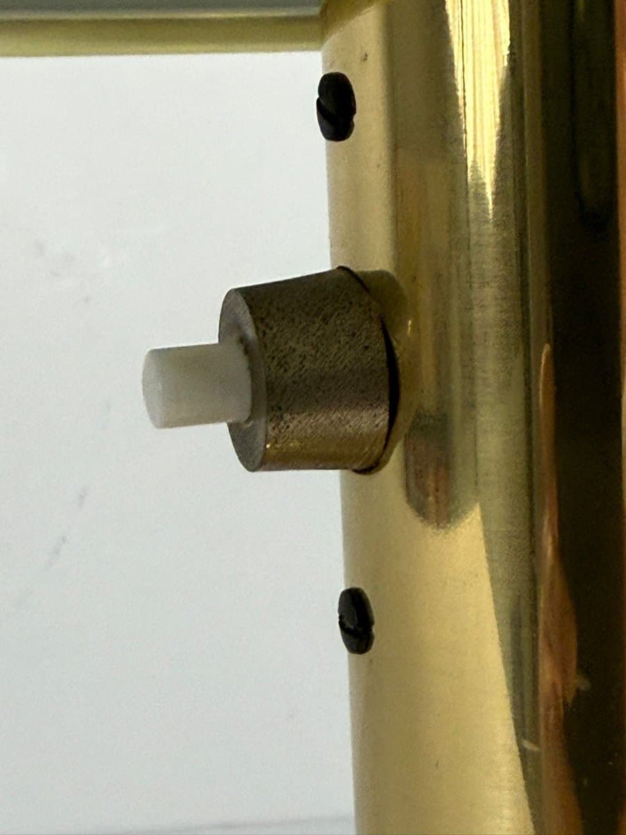 Lampa stołowa Bumling, mosiądz złoty, proj. A. Pehrson, Atelje Lyktan, Szwecja, lata 70. - 276307