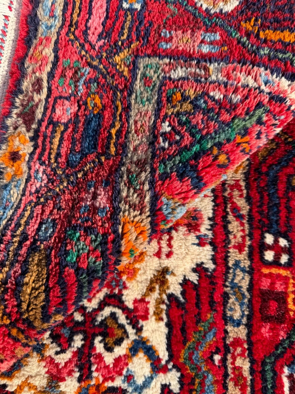 Chodnik Hamadan 310x87 cm, czerwony, wełna, Iran - 274976