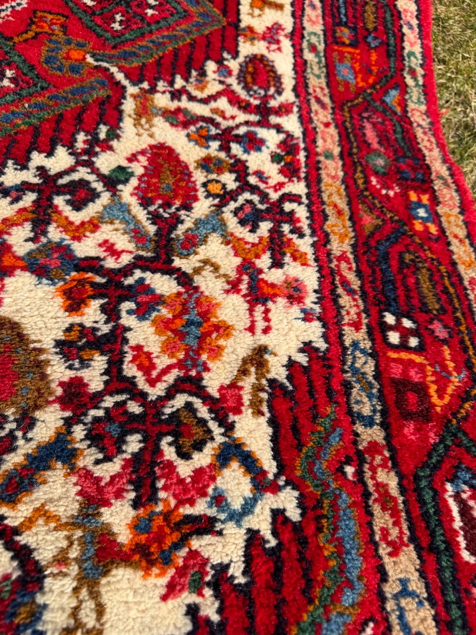 Chodnik Hamadan 310x87 cm, czerwony, wełna, Iran - 274970