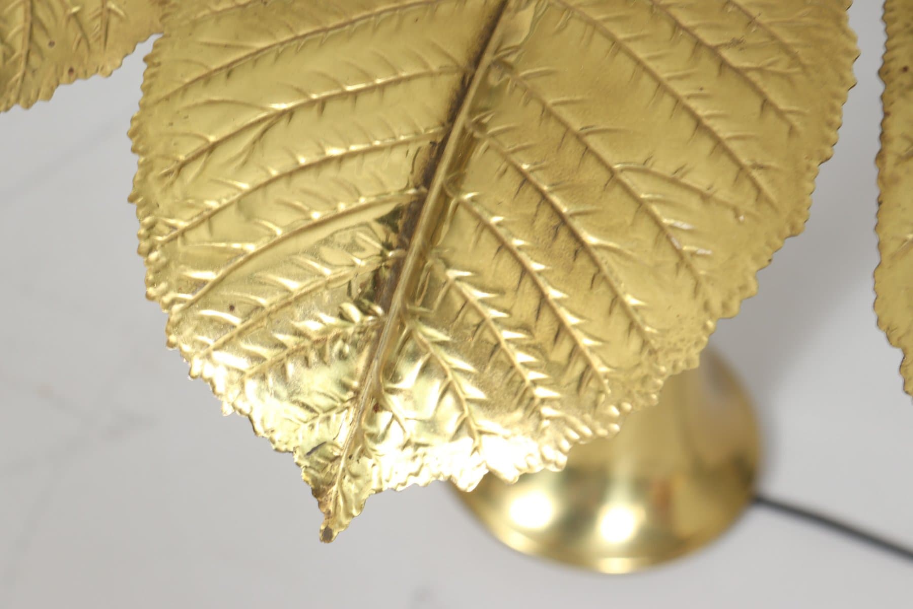 Para lamp stołowych Ippocastano, mosiądz złoty, proj. C. Giorgi, Włochy, lata 70. - 276167