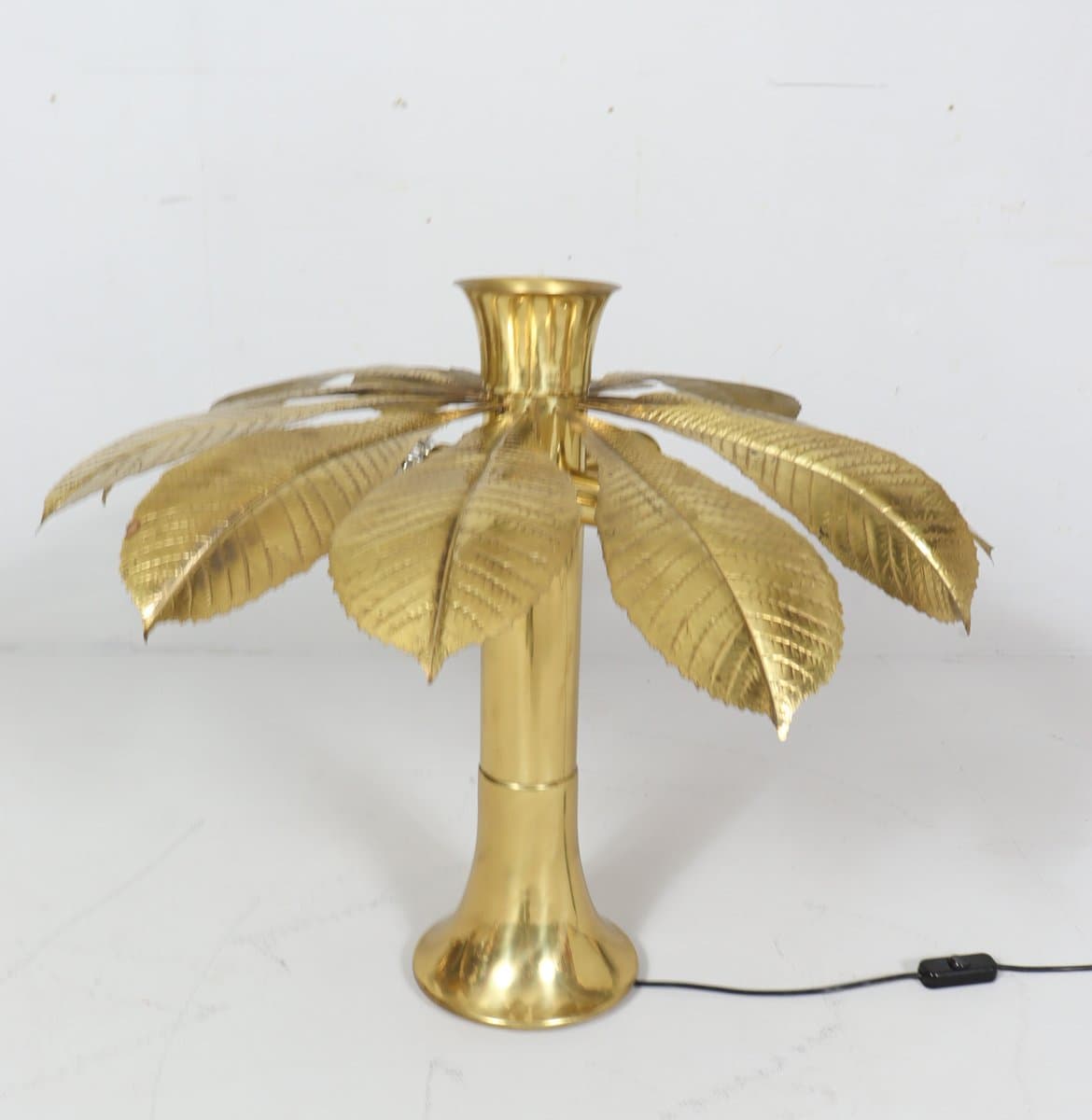 Para lamp stołowych Ippocastano, mosiądz złoty, proj. C. Giorgi, Włochy, lata 70. - 276157