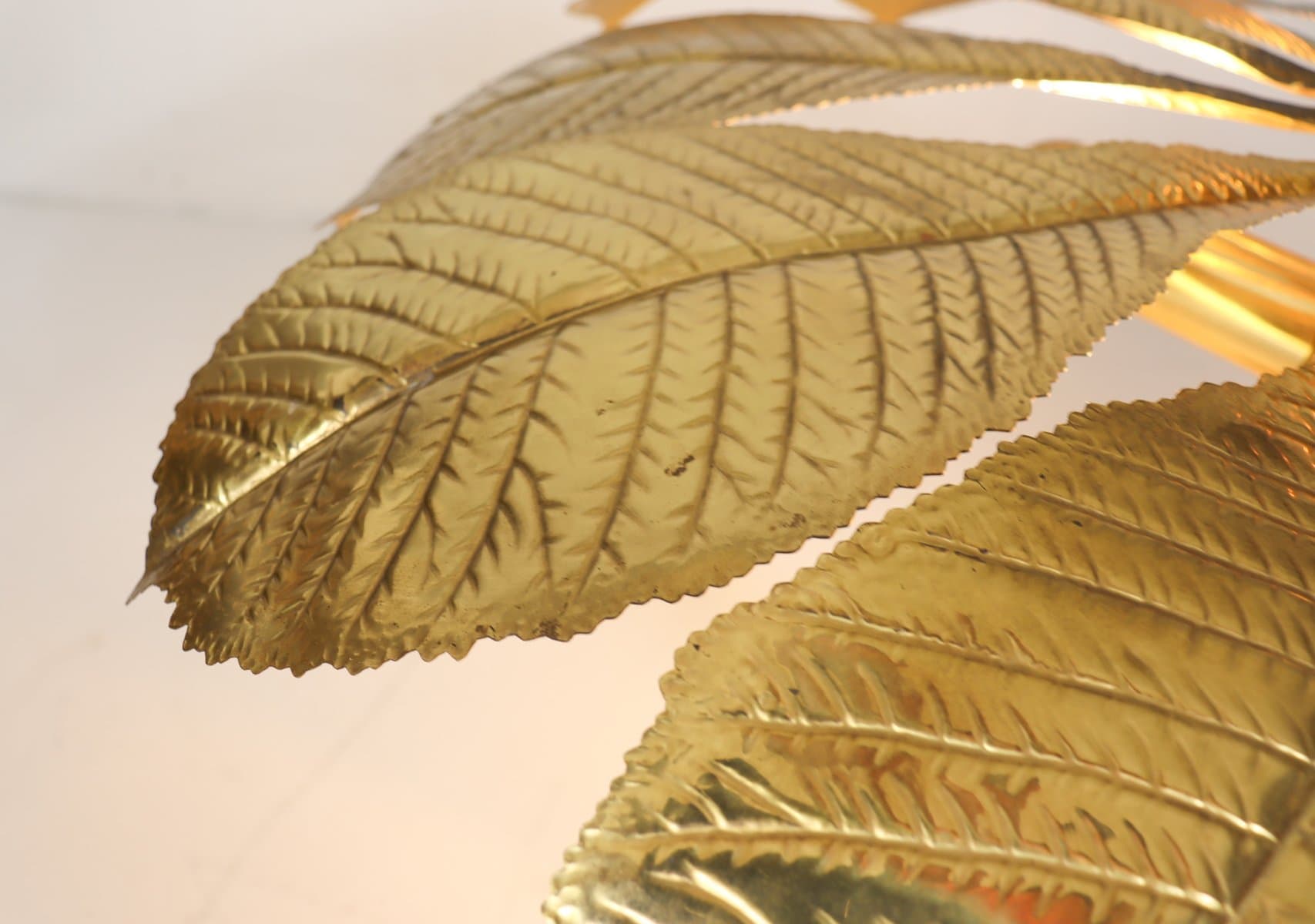 Para lamp stołowych Ippocastano, mosiądz złoty, proj. C. Giorgi, Włochy, lata 70. - 276169