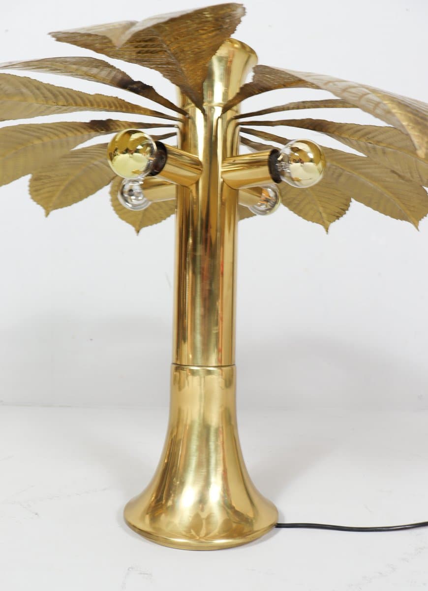 Para lamp stołowych Ippocastano, mosiądz złoty, proj. C. Giorgi, Włochy, lata 70. - 276160